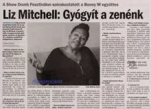 Egerszalókon a Boney M énekesnőjével, Liz Mitchellel beszélgettem