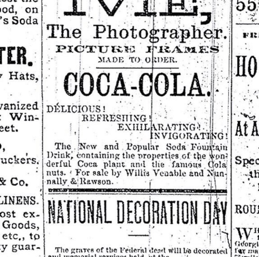 Coca-Cola-hirdetés az Atlanta Journalban
